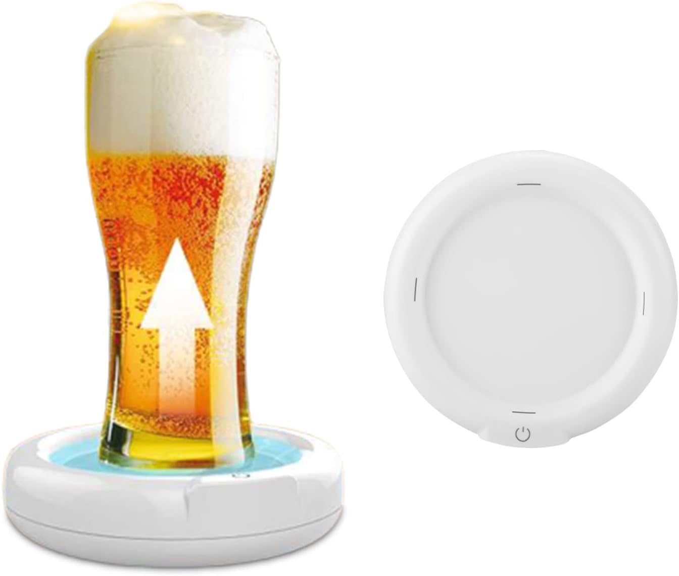 Ultrasonic Beer Foamer Machine, 3.7V 110KHZ USB Ultrasonic Beer Bubbler Maker with Built-in 1800mah Lithium Battery